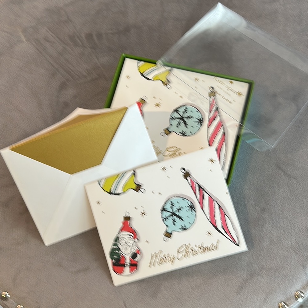 Kate Spade ♠️ Vintage Ornament Holiday Card Set